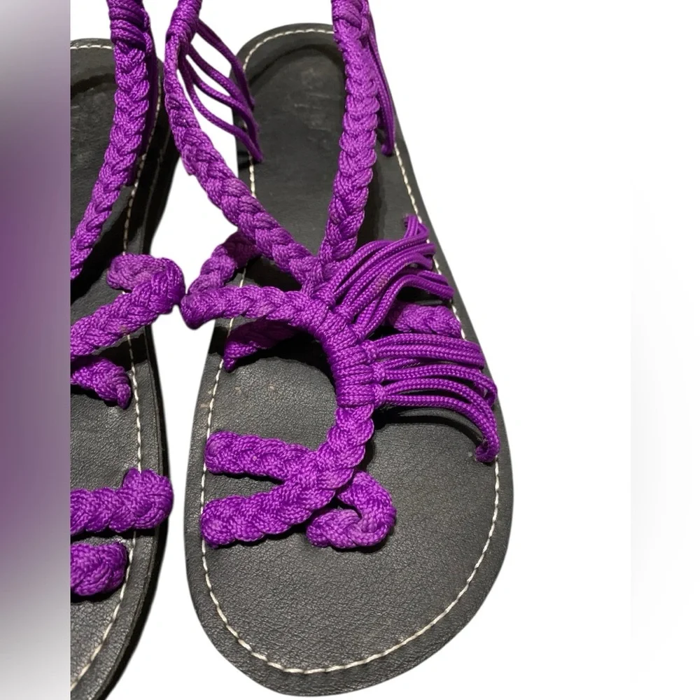 Everelax Strappy Purple Rope Sandals – Size 10 (Worn Once!)